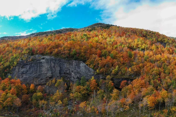 Follaje Otoño Keene Nueva York Por Cascade Lake —  Fotos de Stock