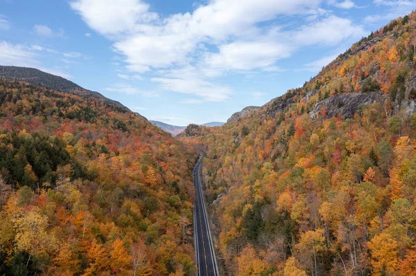 Вид Воздуха Пик Осенней Листвы Кине Штат Нью Йорк Севере — стоковое фото