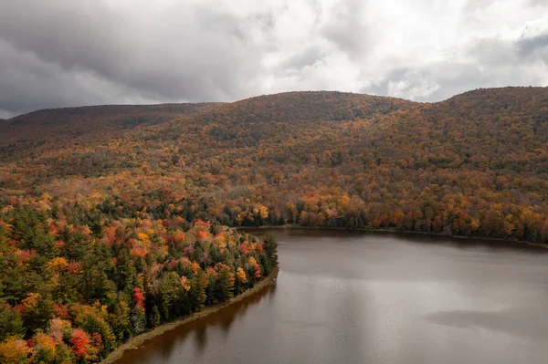 Colgate Lake Upstate New York Peak Fall Foliage Season — Stock Photo, Image