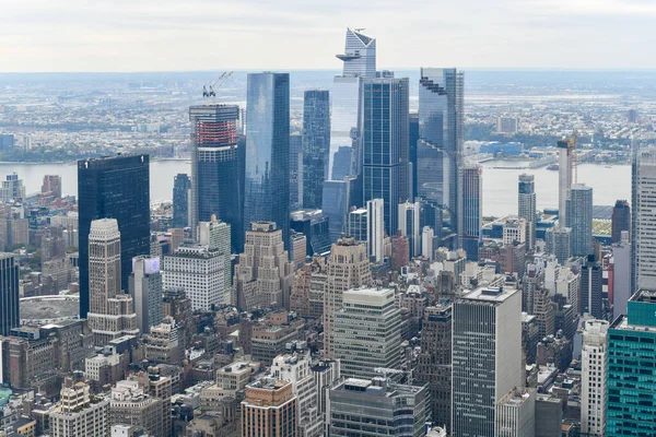 Widok Lotu Ptaka Panoramę Nowego Jorku Midtown Manhattan — Zdjęcie stockowe