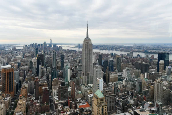 Luchtfoto Van Skyline Van New York City Vanuit Midtown Manhattan — Stockfoto