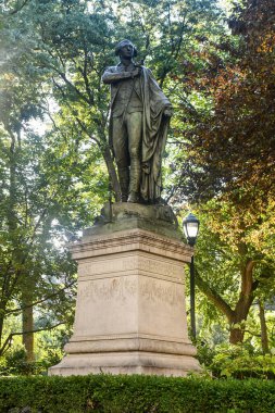 Marquis de Lafayette bronz heykeli Union Square, Manhattan 'da. Fransız doğumlu general Amerikan Devrimi sırasında Amerikan asileri adına savaştı..