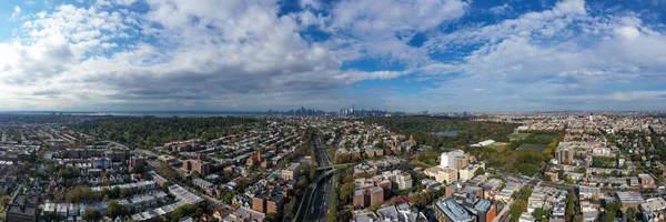 Manhattan Vue Sur Paysage Urbain Depuis Kensington Brooklyn New York — Photo