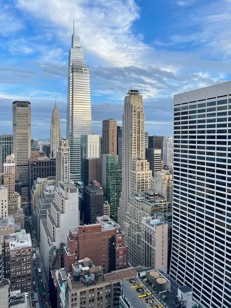 Vista Aérea Del Horizonte Midtown Manhattan Nueva York — Foto de Stock