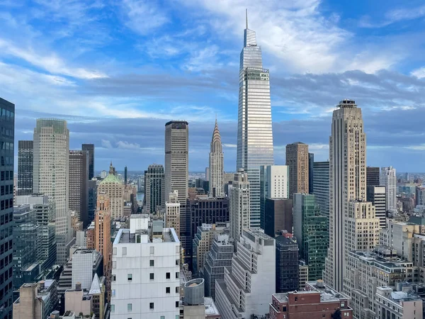 Luchtfoto Van Skyline Van Midtown Manhattan New York City — Stockfoto