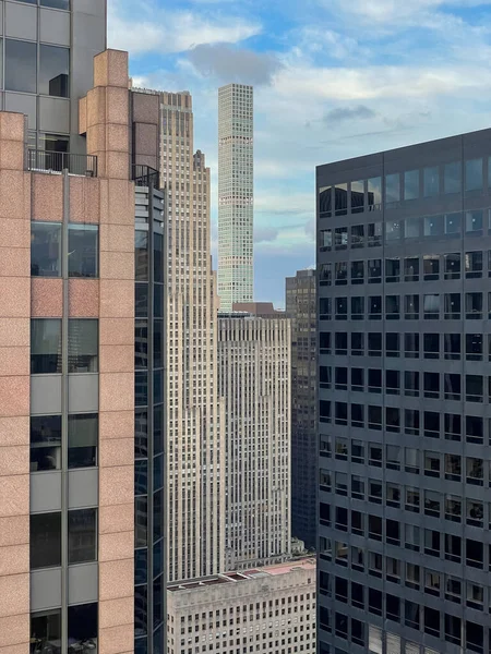 Vista Aérea Del Horizonte Midtown Manhattan Nueva York — Foto de Stock