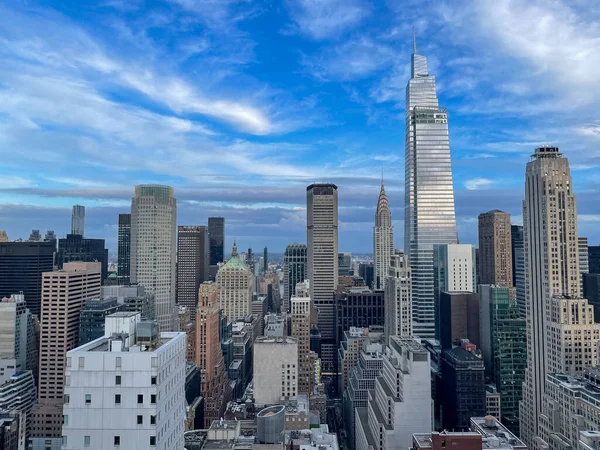 Luchtfoto Van Skyline Van Midtown Manhattan New York City — Stockfoto