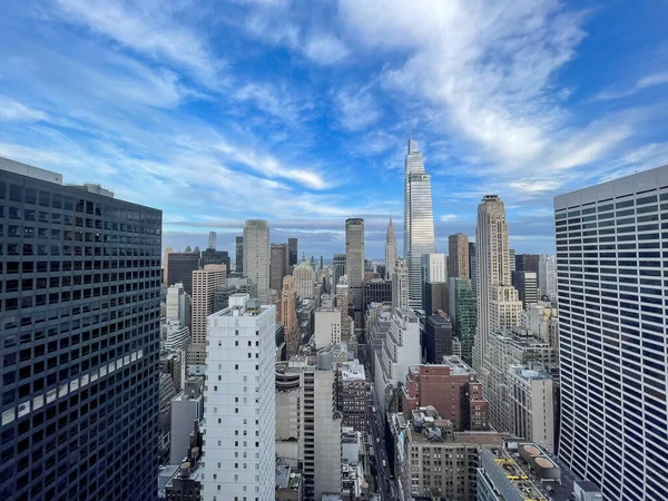 Flygfoto Över Midtown Skyline Manhattan New York — Stockfoto
