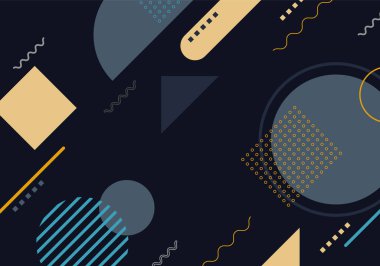 Abstract geometric design of minimal artwork decorative template. Overlapping style minimal with calm colors background. Vector