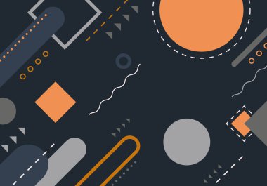 Soyut geometrik desen tasarımı modern renk tarzının dekoratif şablonu. Üst üste binen şablon tasarım arka planı. Vektör