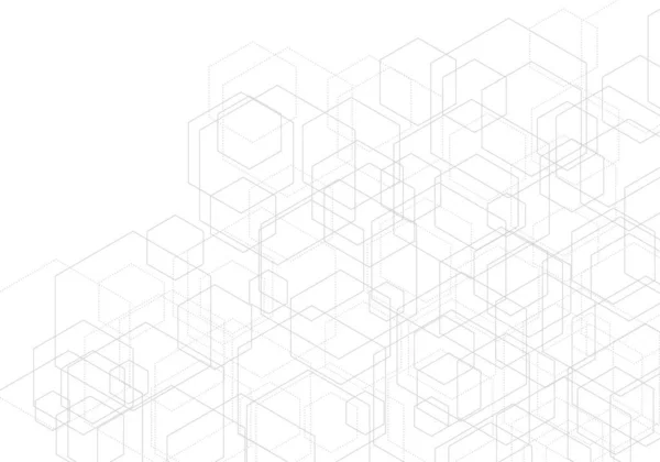 Diseño Patrón Hexagonal Abstracto Plantilla Diseño Negro Mínimo Superposición Con — Archivo Imágenes Vectoriales