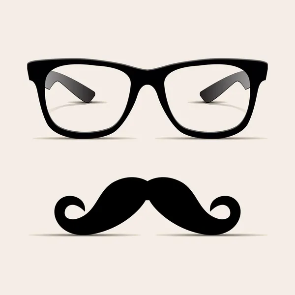 Hipster γυαλιά, hipsta άνθρωπος. διάνυσμα — Διανυσματικό Αρχείο