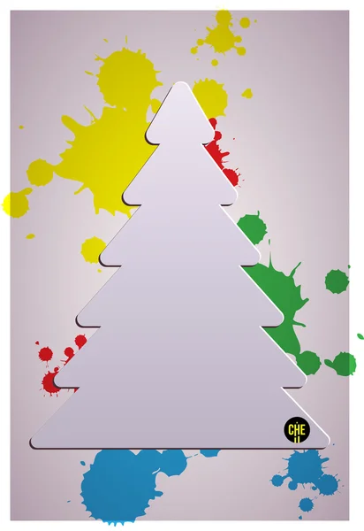 Árbol de Navidad apliques vector fondo . — Archivo Imágenes Vectoriales