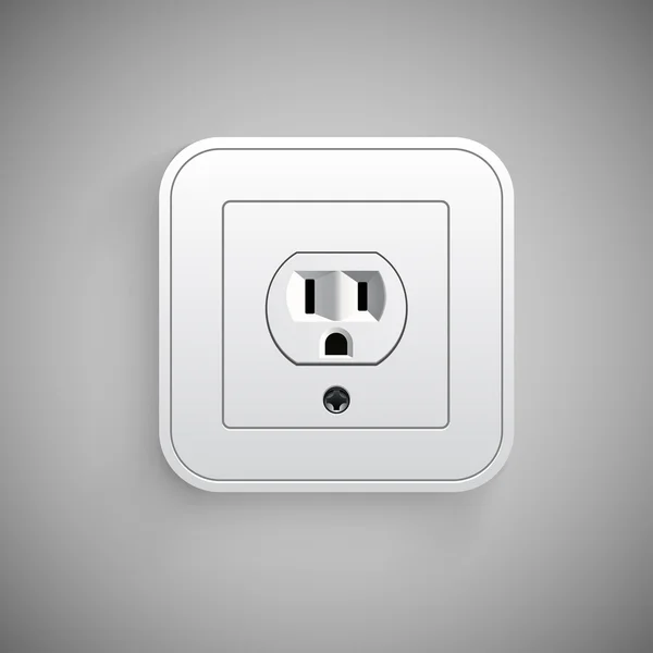 Socket, vector. Toma de corriente . — Vector de stock