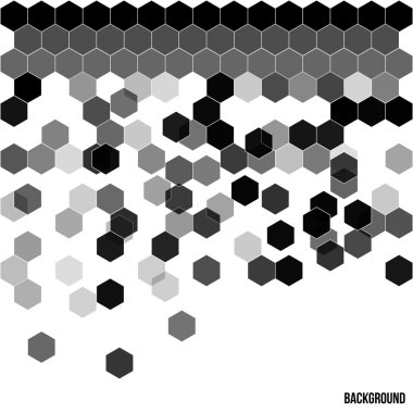 Seamless abstract hexagon background. Vector clipart