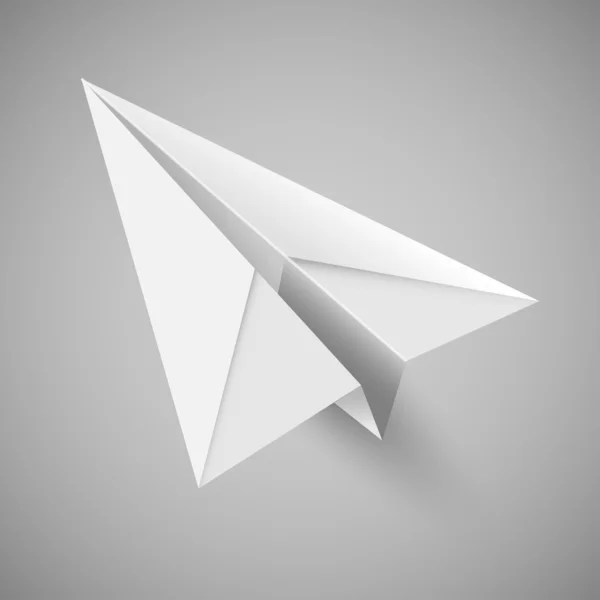 Illustration de l'avion en papier origami — Image vectorielle