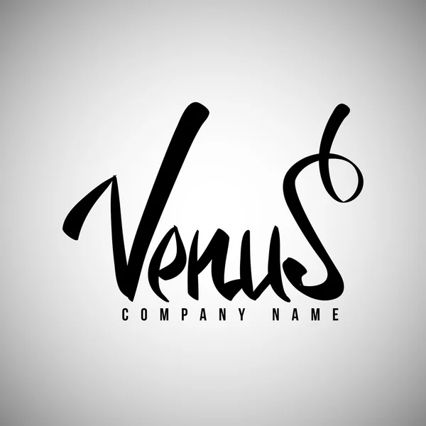 Letras manuais de Vénus - caligrafia artesanal — Vetor de Stock
