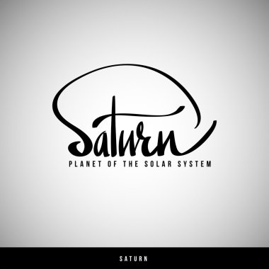 Satürn, el yapımı hat yazı - el