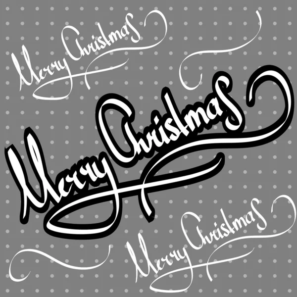 Christmas greetings hand lettering set (vector) — Stock Vector