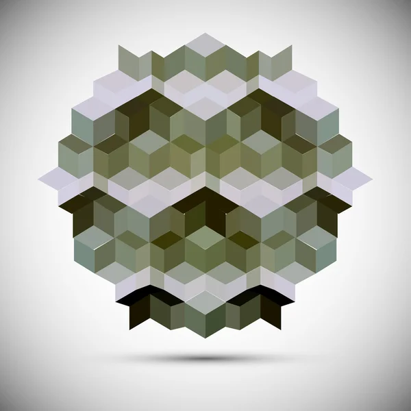 Šestiúhelník kaleidoskop optický klam — Stockový vektor
