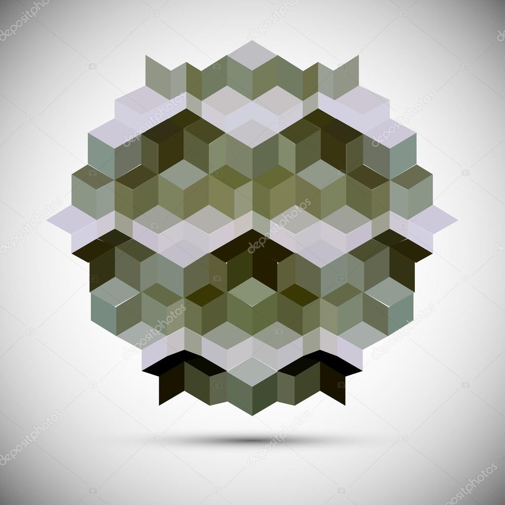 Hexagon kaleidoscope optical illusion