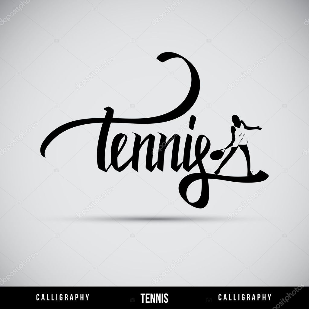 Tennis hand lettering - handmade calligraphy