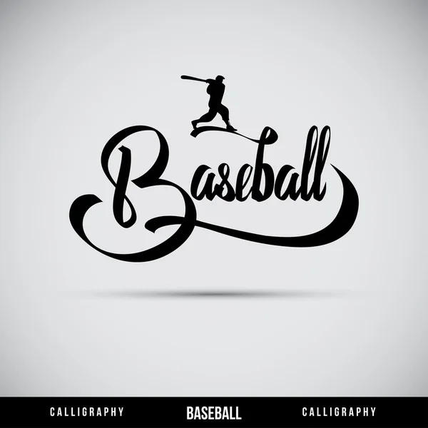 Baseball rukou nápis - ručně kaligrafie Royalty Free Stock Ilustrace