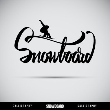 snowboard el yazı - el yapımı hat
