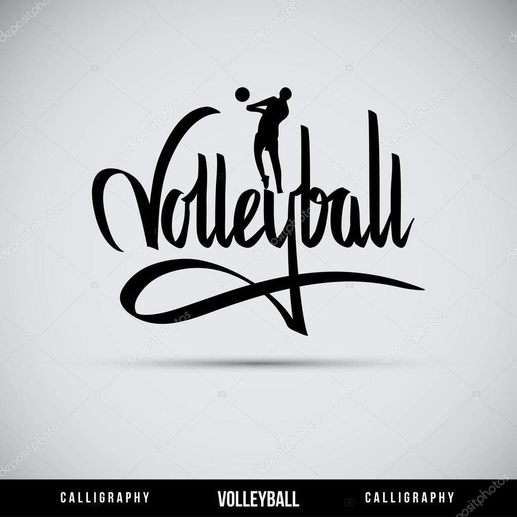 Volleyball hand lettering - handmade calligraphy