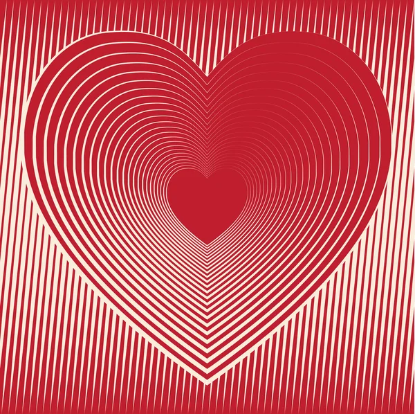 Día de San Valentín. Corazón Vector Ilustración . — Archivo Imágenes Vectoriales