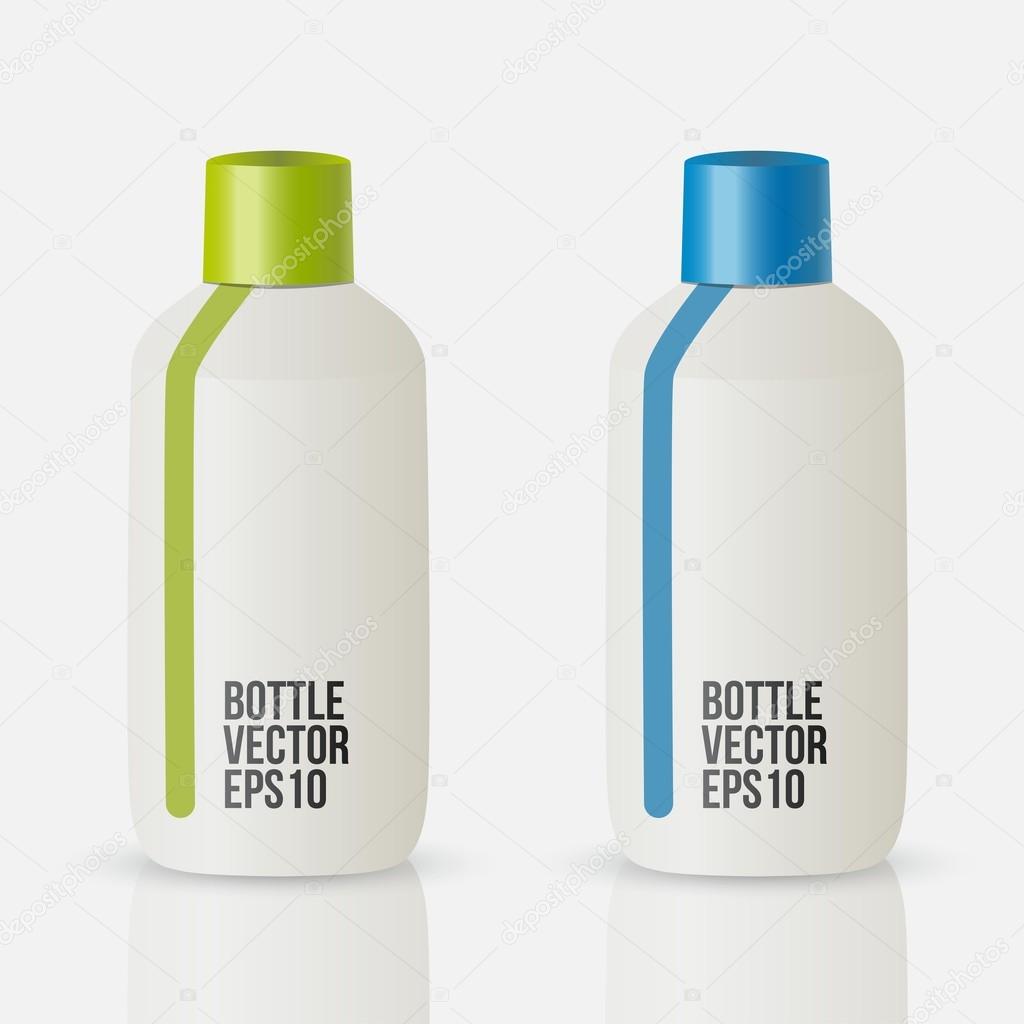 Bottle vector, Isolated on white