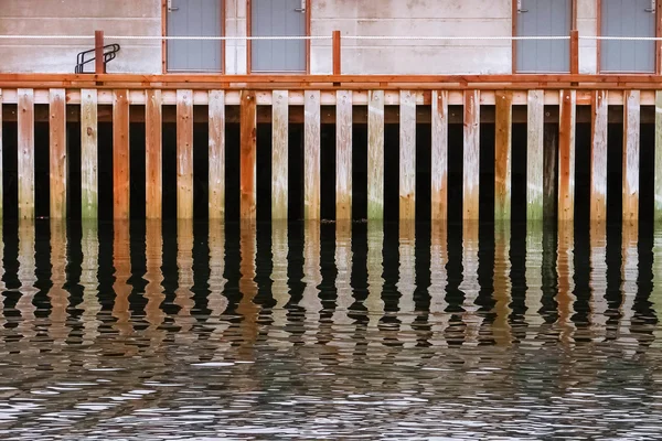 Old wooden pier wall — Stock Photo, Image