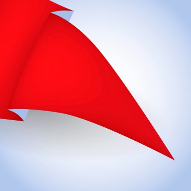 Kağıt vektör baner kesmek