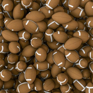American footballs background clipart