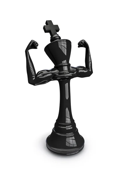 Чоловічий шахи короля — стокове фото