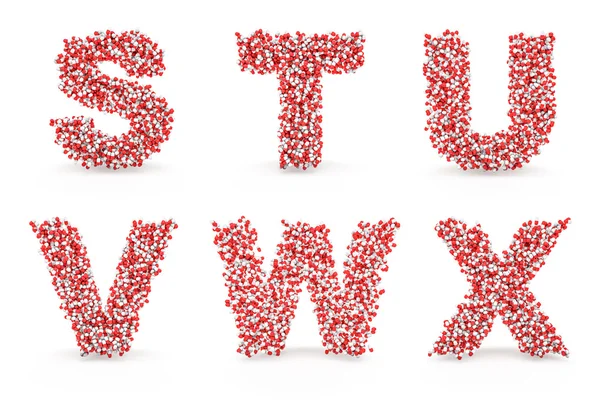 Pills alphabet S T U V W X — Stock Photo, Image