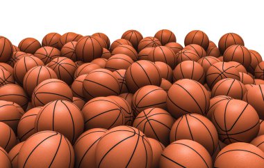 Basketballs pile clipart