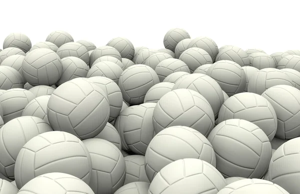 Pila di palloni da calcio bianchi — Foto Stock