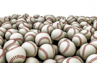 Baseballs pile clipart