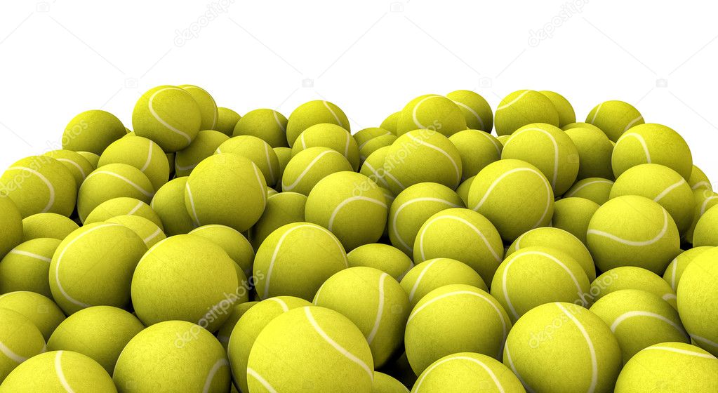 Tennis balls pile