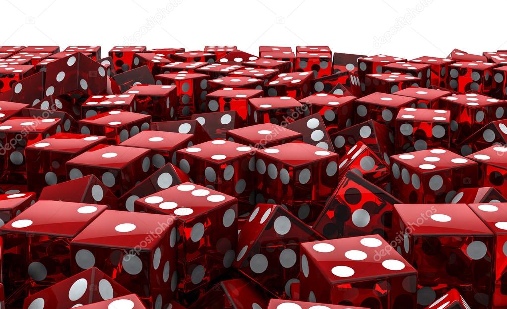 Red dice pile