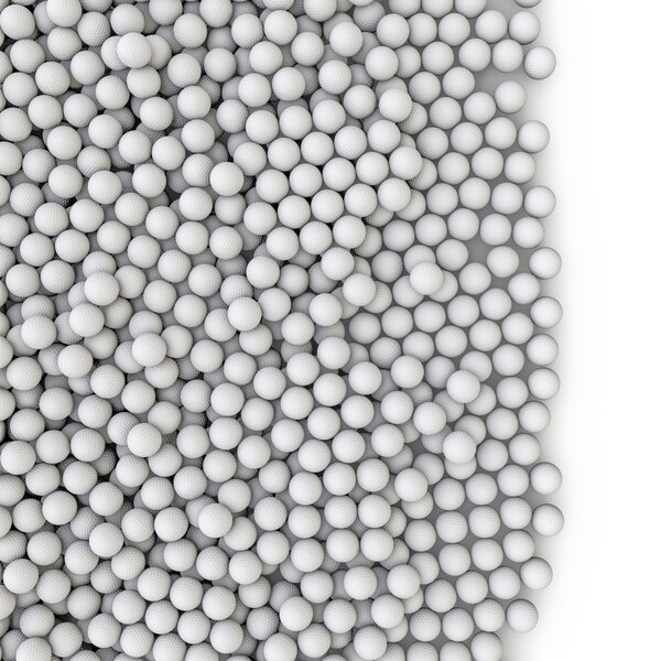 Разлив мячей для гольфа
