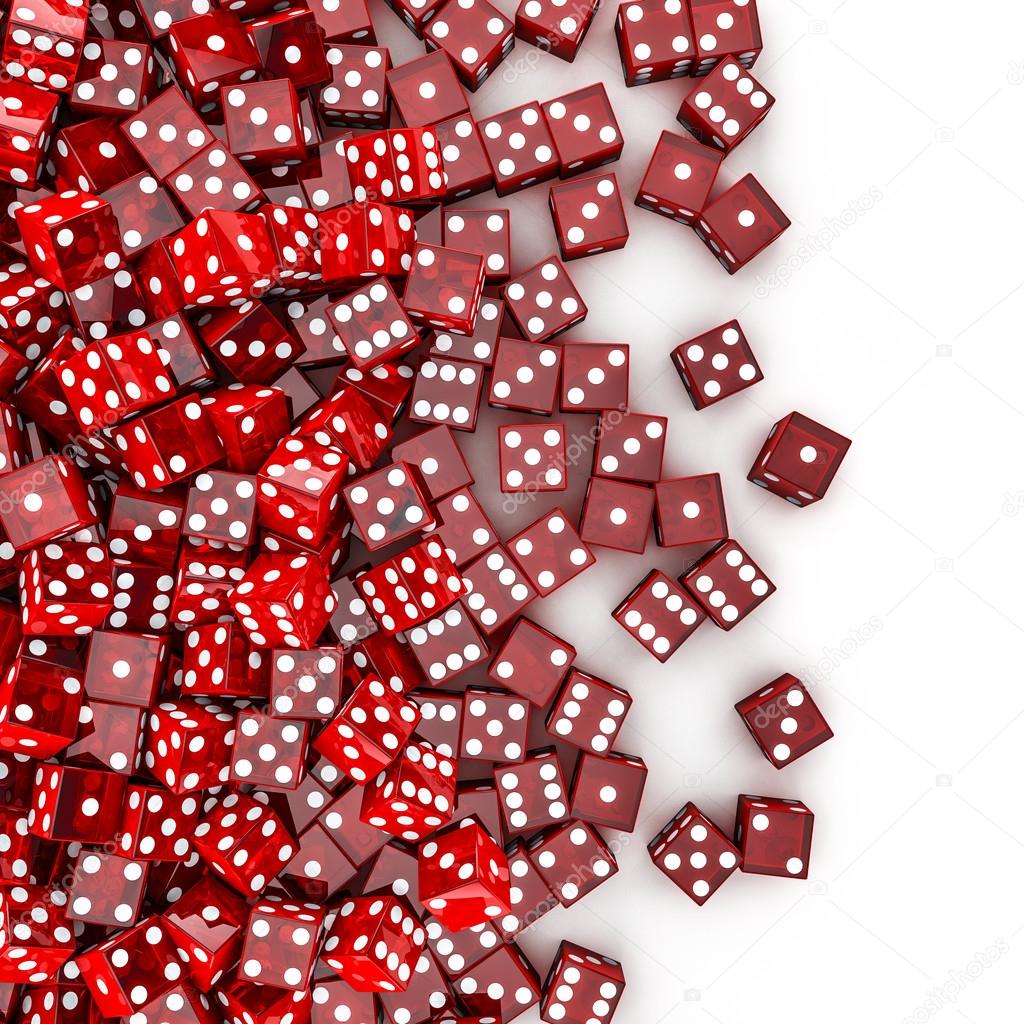 Red dice spill