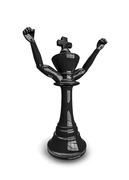 Champion chess king — Stock Photo, Image