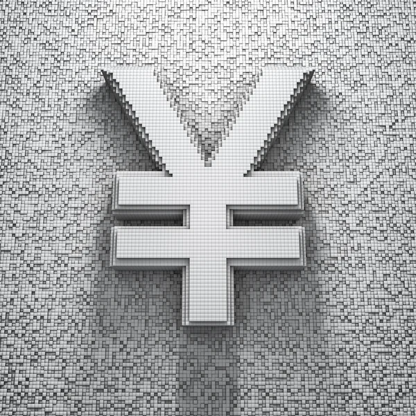 Pixel yen — Stockfoto