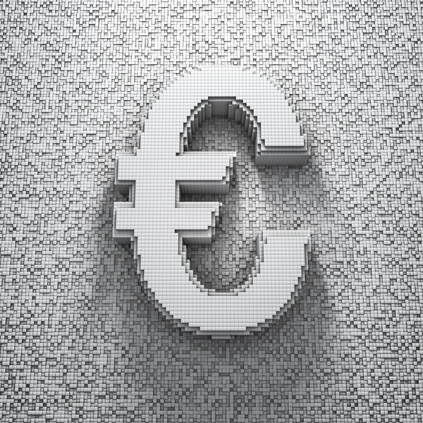 Piksel euro — Stok fotoğraf