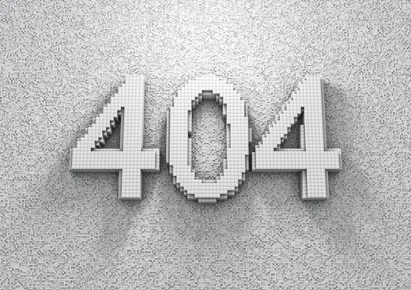 像素 404 错误 — 图库照片
