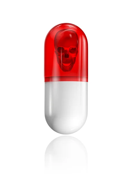 Skull pill — Stock Photo, Image