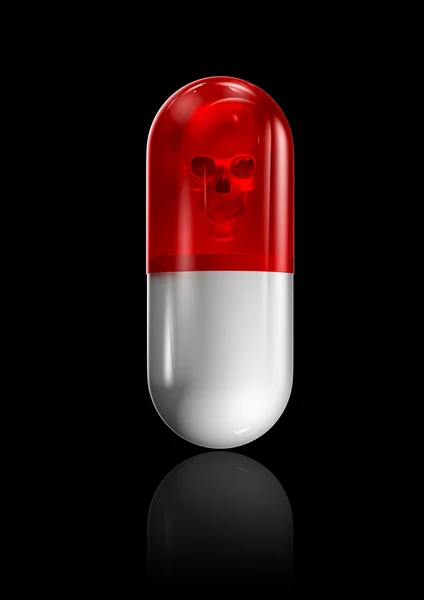 Skull pill — Stock Photo, Image