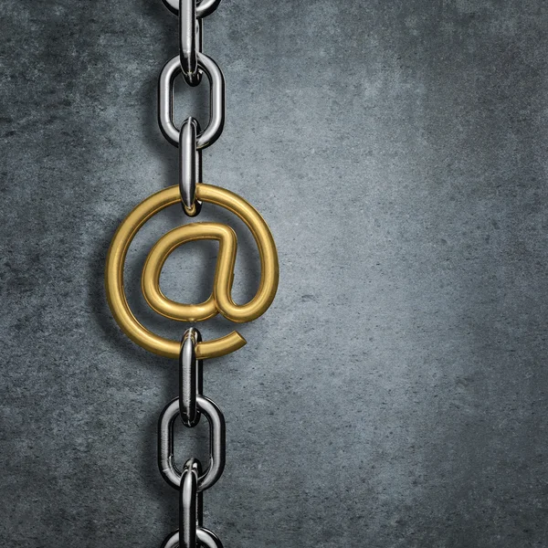 Chain link email — Stock Photo, Image